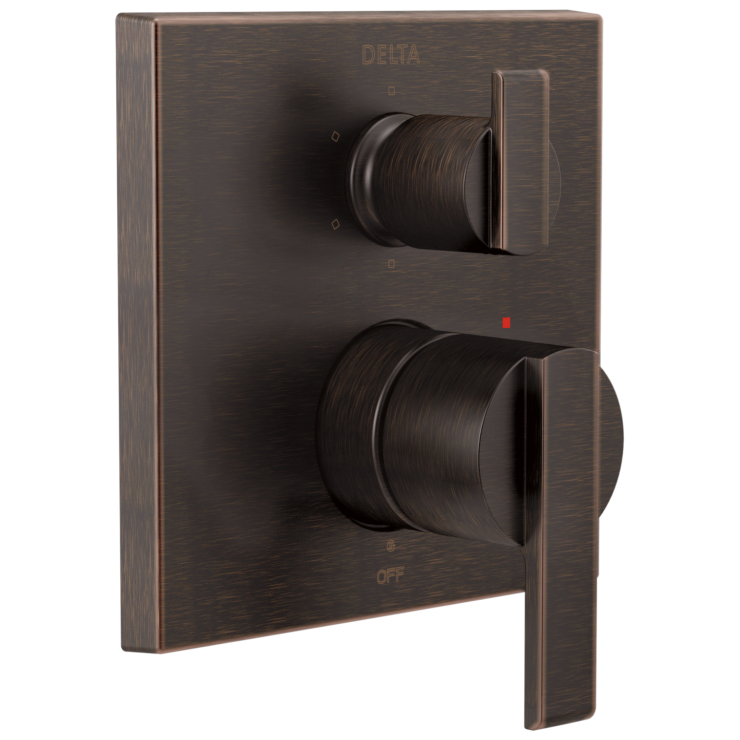 Angular Modern Monitor 14 Series Valve Trim with 6-Setting Integrated Diverter