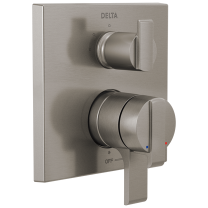 Angular Modern Monitor 17 Series Valve Trim with 3-Setting Integrated Diverter