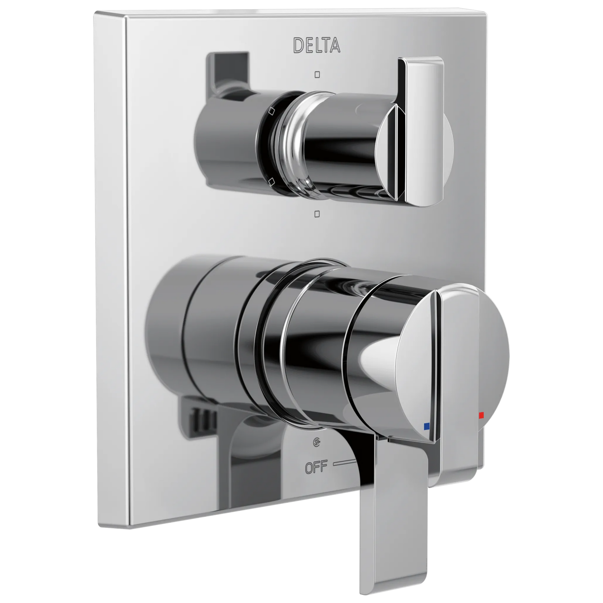 Angular Modern Monitor 17 Series Valve Trim with 6-Setting Integrated Diverter
