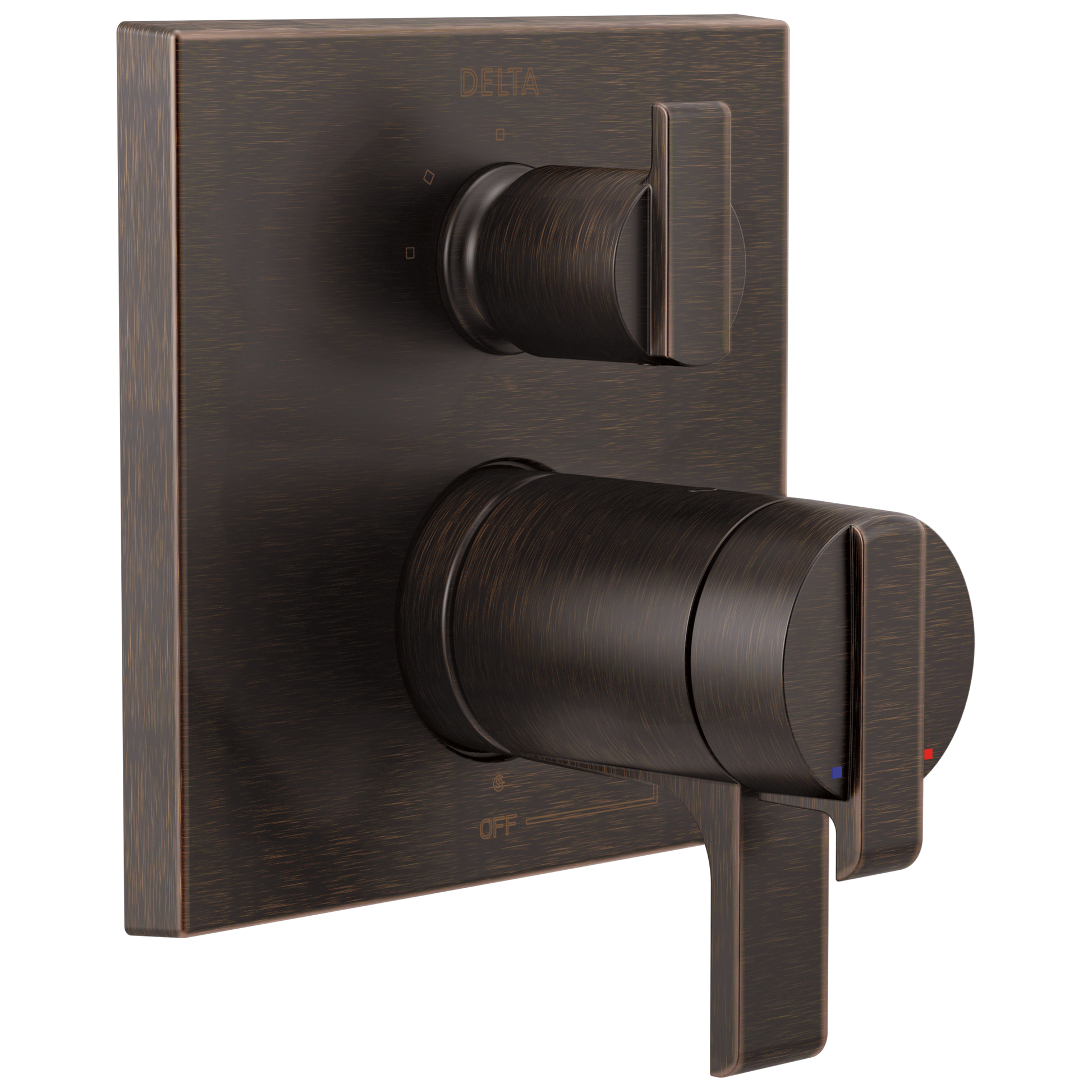 Angular Modern TempAssure 17T Series Valve Trim with 3-Setting Integrated Diverter