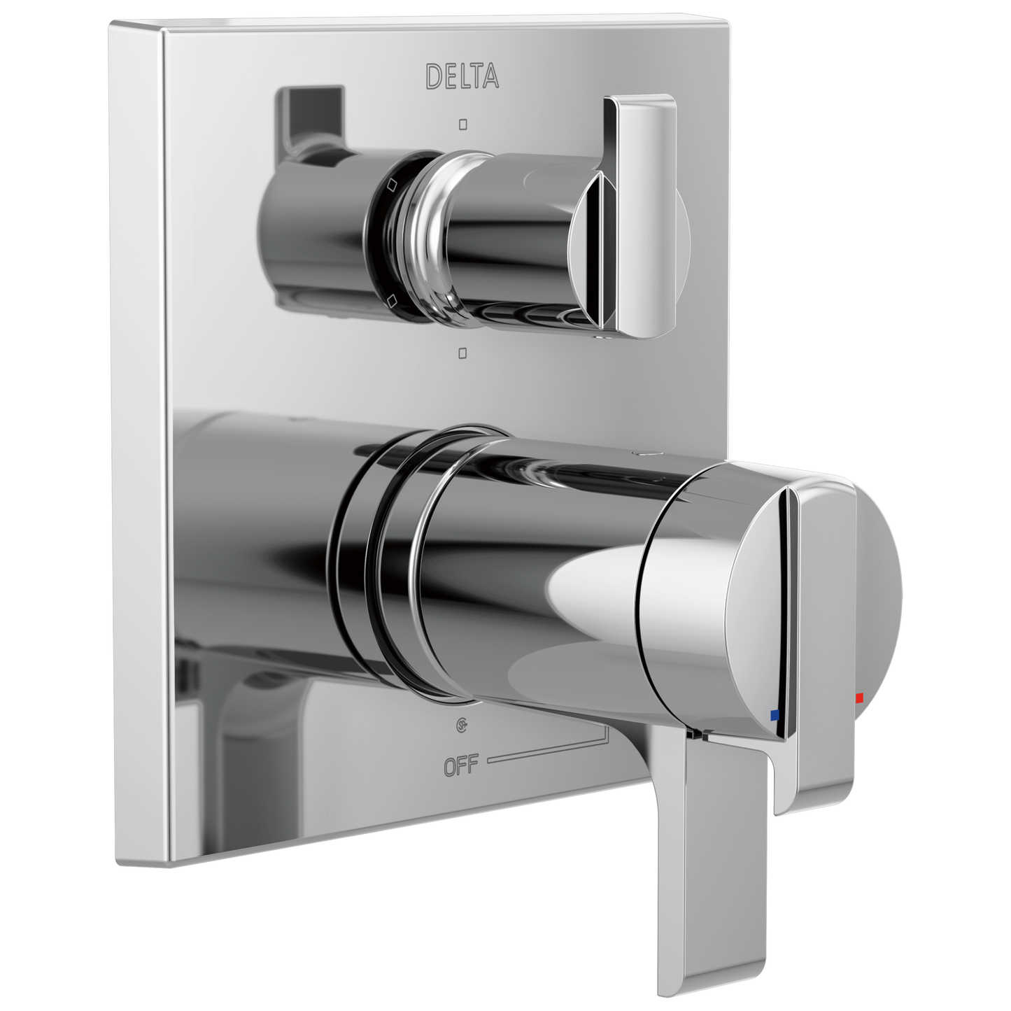 Angular Modern TempAssure 17T Series Valve Trim with 6-Setting Integrated Diverter