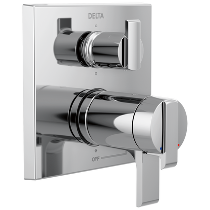 Angular Modern TempAssure 17T Series Valve Trim with 6-Setting Integrated Diverter