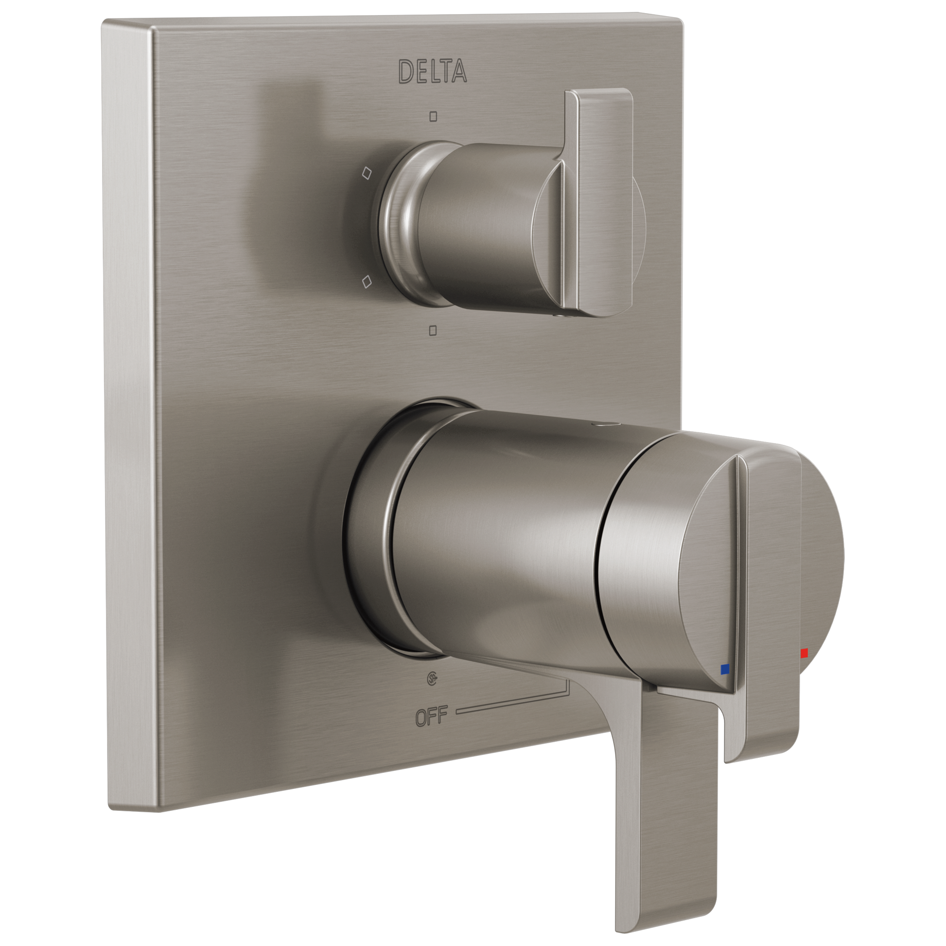 Angular Modern TempAssure 17T Series Valve Trim with 6-Setting Integrated Diverter