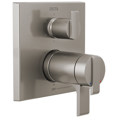 Angular Modern TempAssure 17T Series Valve Trim with 6-Setting Integrated Diverter