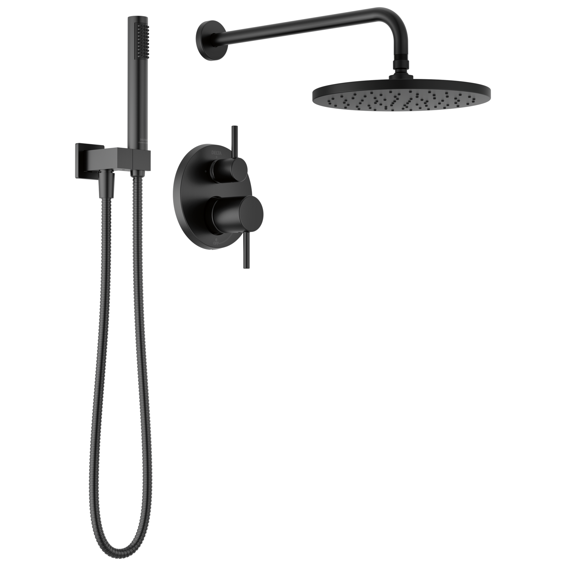 Delta Modern T342702 Monitor 14 Series Shower with Raincan & Hand Shower - Matte Black