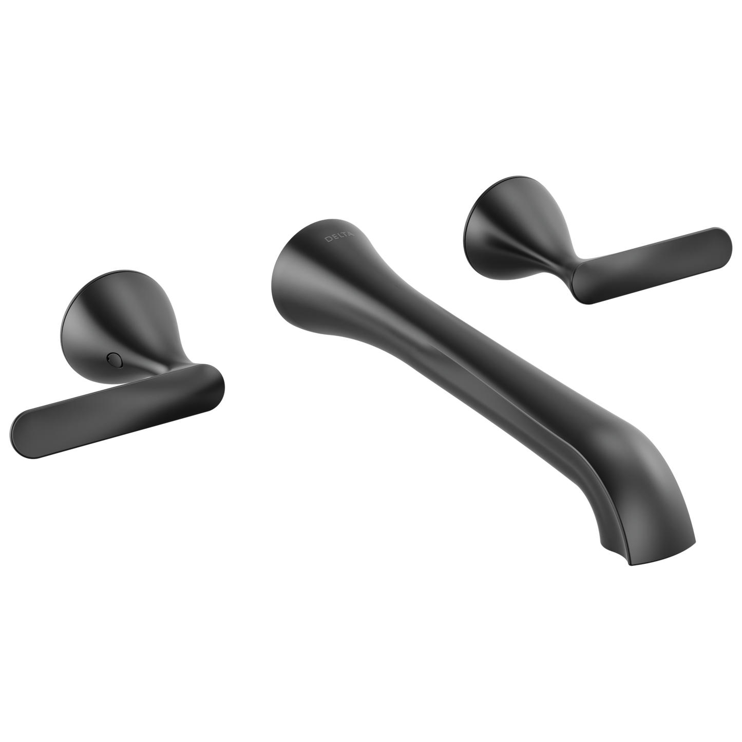 Delta Bonacci T3545LF Two Handle Wall Mount Bathroom Faucet - Matte Black