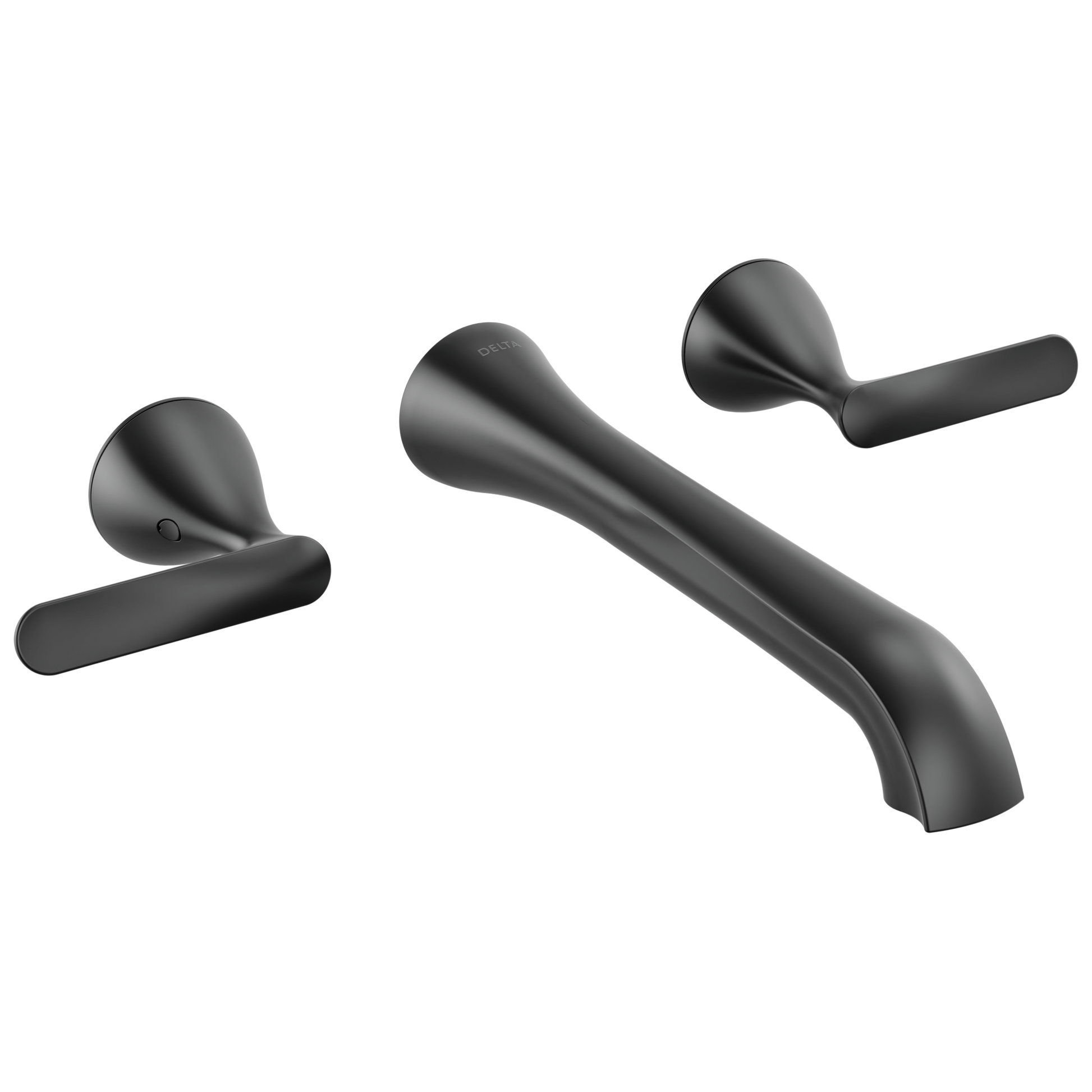 Delta Bonacci T3545LF Two Handle Wall Mount Bathroom Faucet - Matte Black