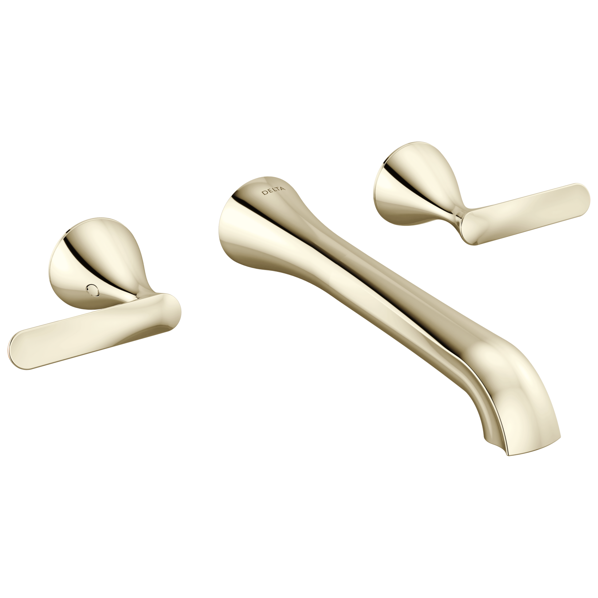 Delta Bonacci T3545LF Two Handle Wall Mount Bathroom Faucet - Lumicoat Polished Nickel