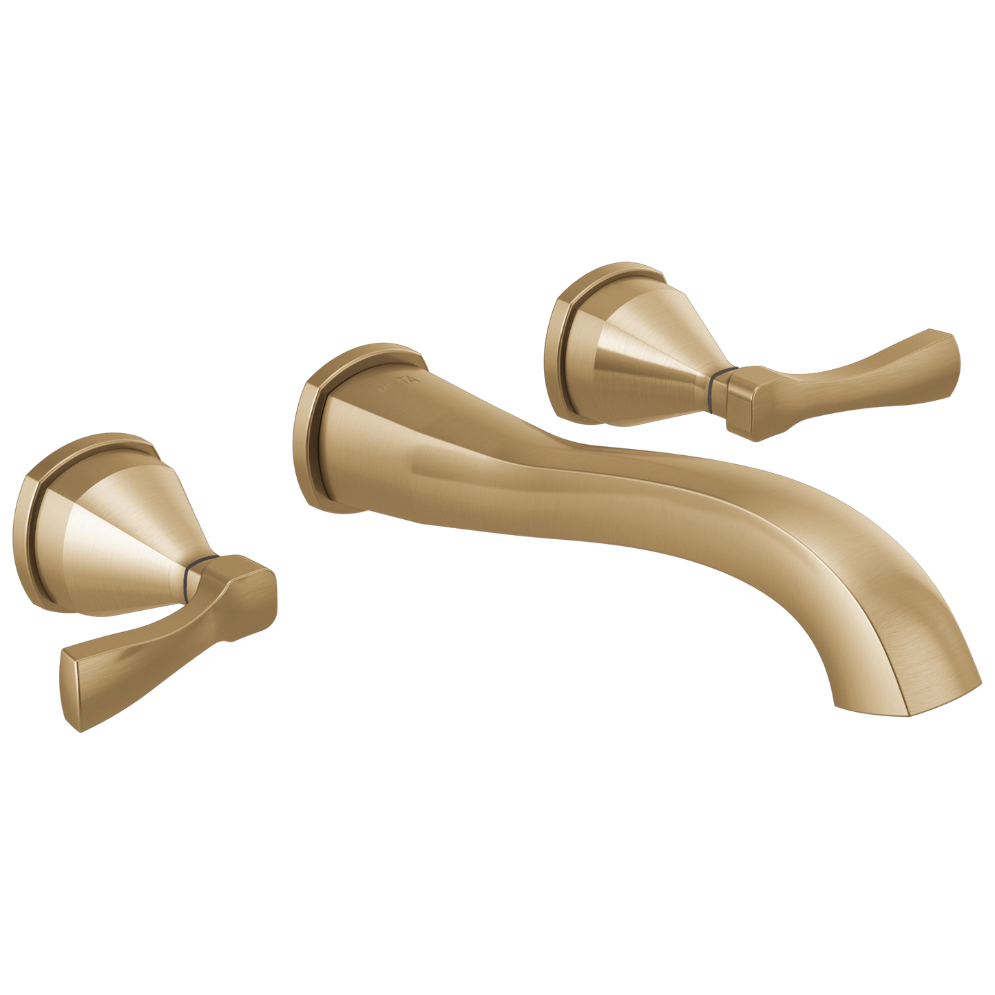 Delta Stryke T3576LF Two Handle Wall Mount Bathroom Faucet Trim - Lumicoat Champagne Bronze