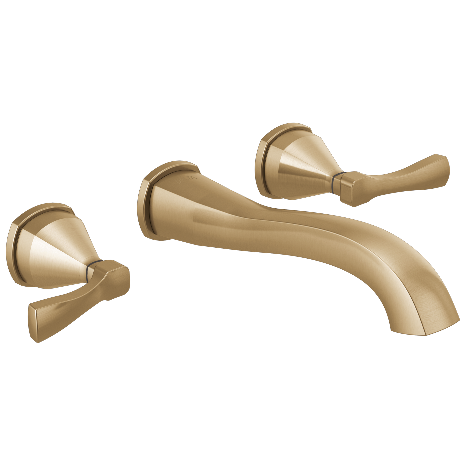 Delta Stryke T3576LF Two Handle Wall Mount Bathroom Faucet Trim - Lumicoat Champagne Bronze