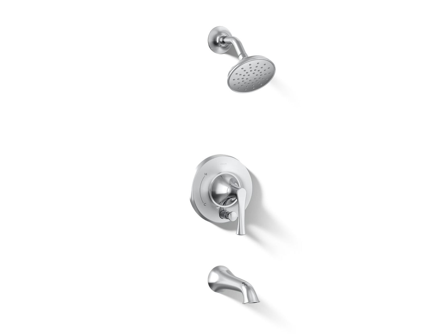 KOHLER K-T35944-4H Buckley Rite-Temp bath and shower trim kit with push-button diverter, 1.5 gpm