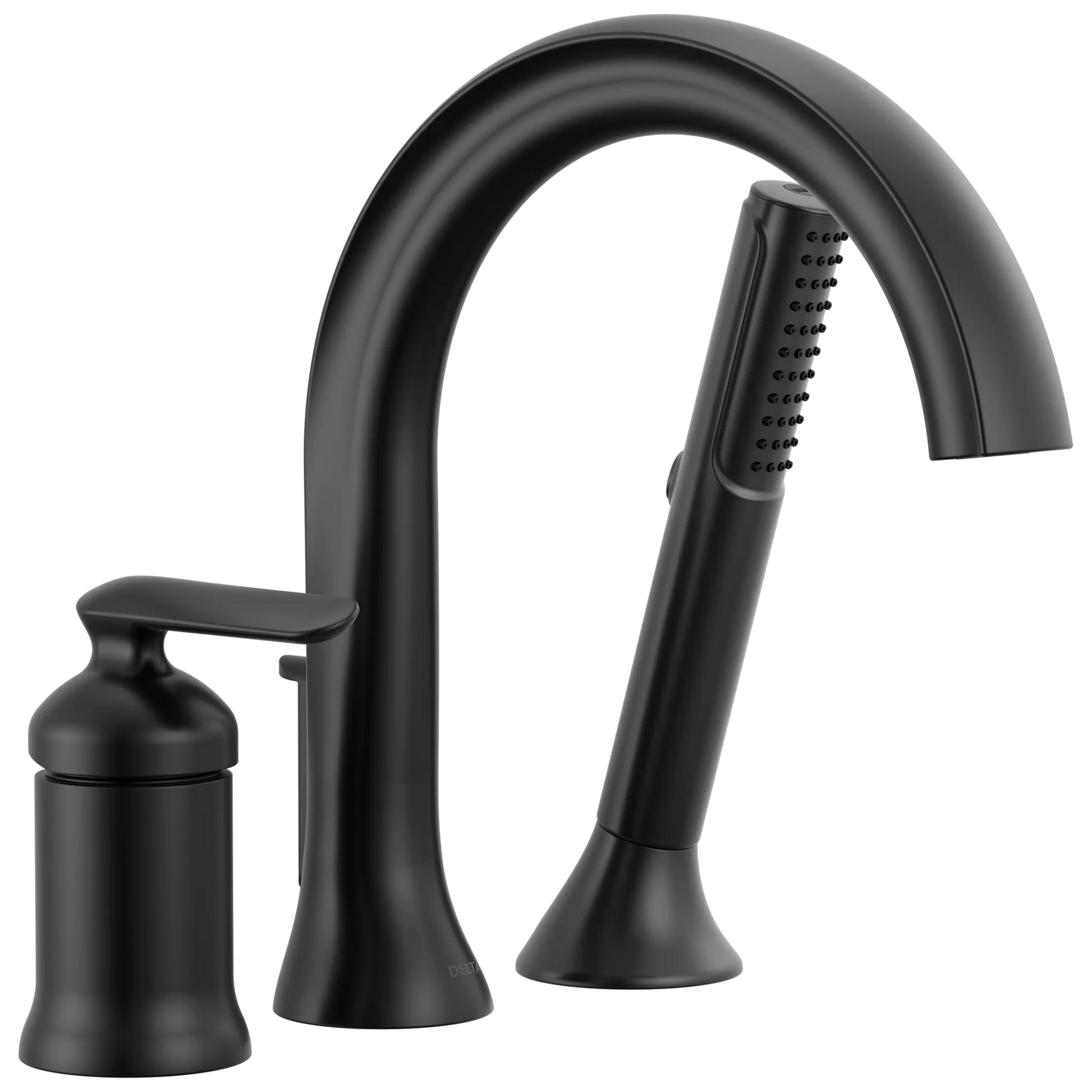 Delta Bonacci T3745 Three Hole Roman Tub Trim with Hand Shower - Matte Black