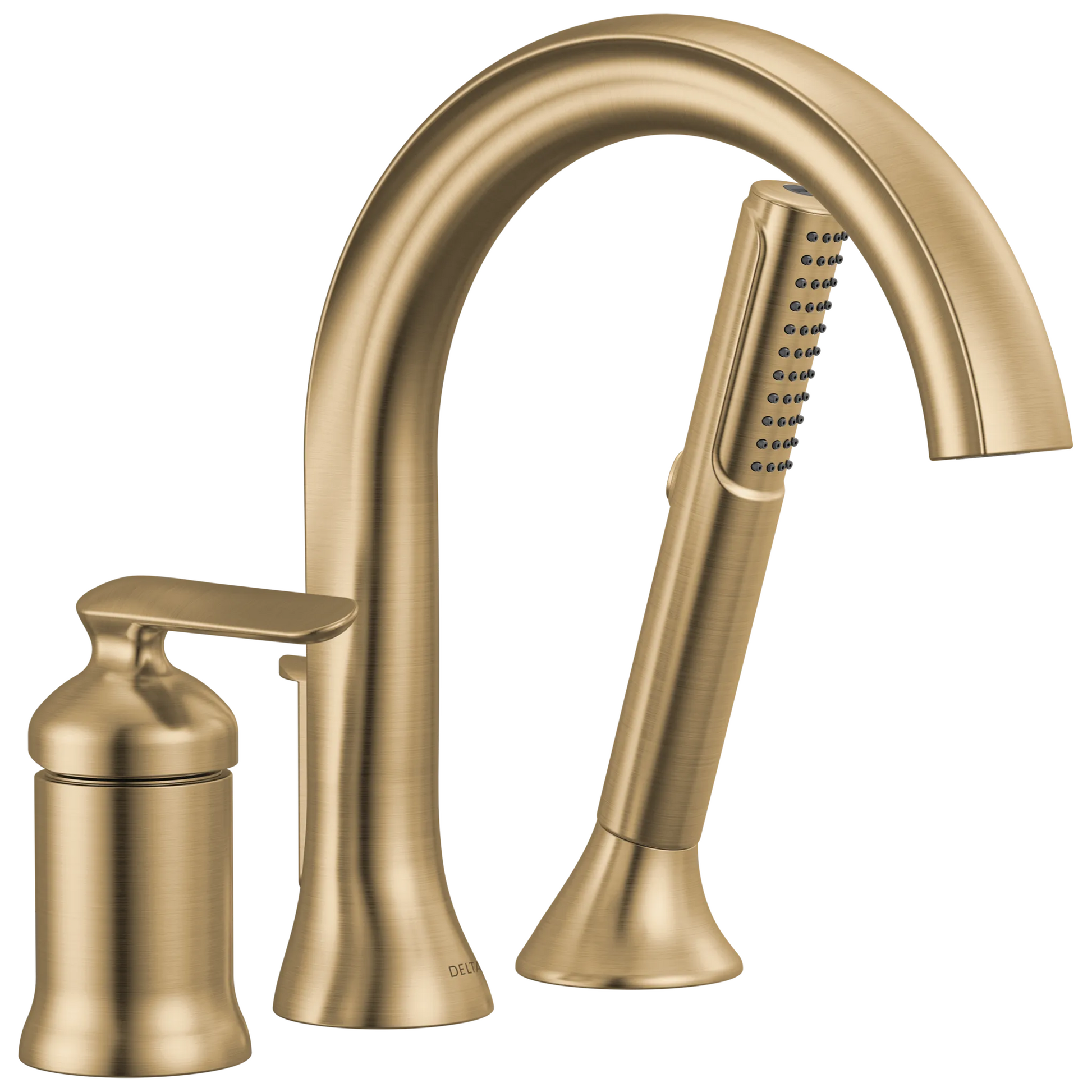 Delta Bonacci T3745 Three Hole Roman Tub Trim with Hand Shower - Lumicoat Champagne Bronze
