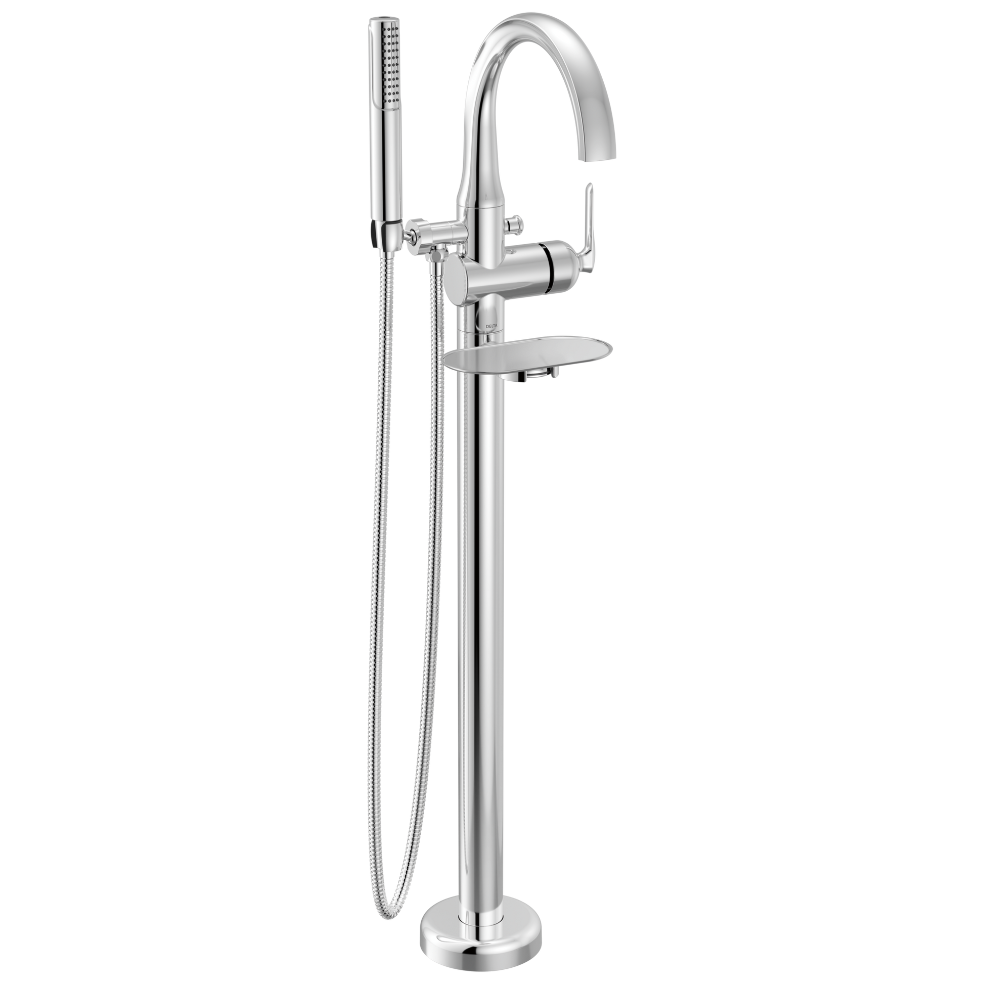 Delta Bonacci T4745 Floor Mount Tub Filler Trim - Lumicoat Chrome