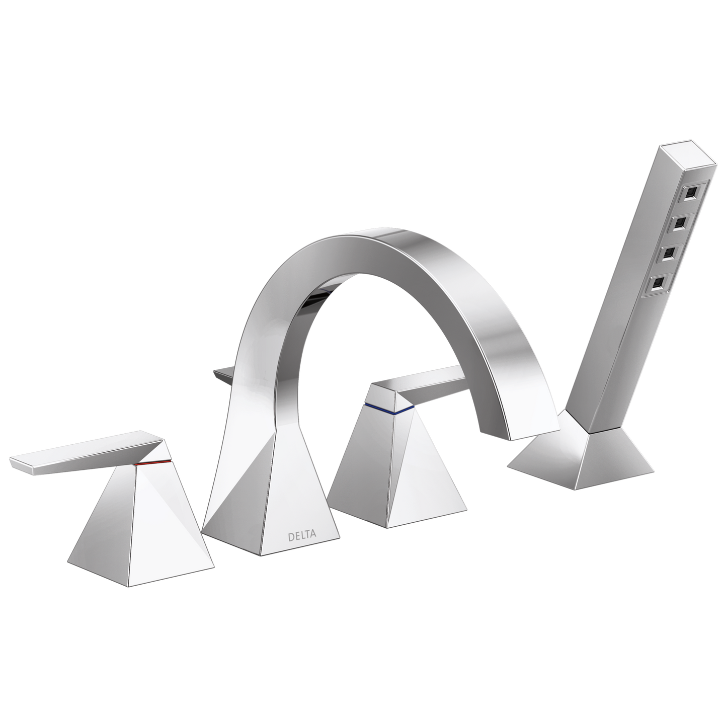 Delta Trillian Two Handle Roman Tub Trim With Hand Shower