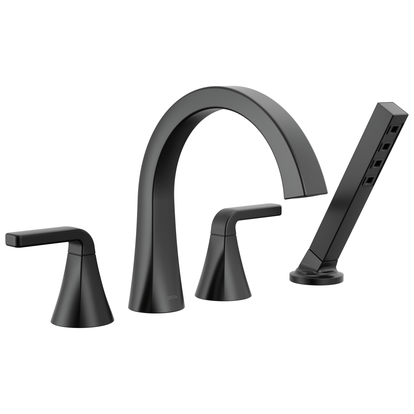 Delta Lineax T4762 Roman Tub Trim with Hand Shower - Matte Black