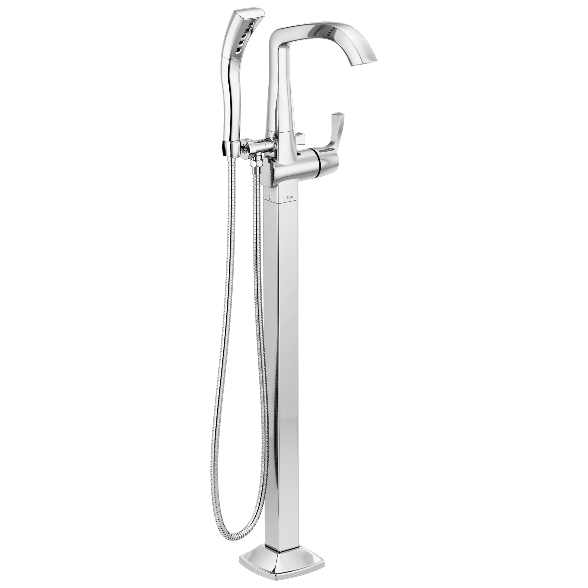 Delta Stryke T4777-PR Floor Mount Tub Filler Trim - Lumicoat Chrome