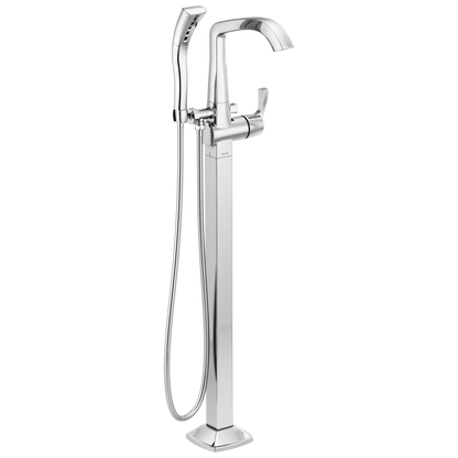 Delta Stryke T4777-PR Floor Mount Tub Filler Trim - Lumicoat Chrome