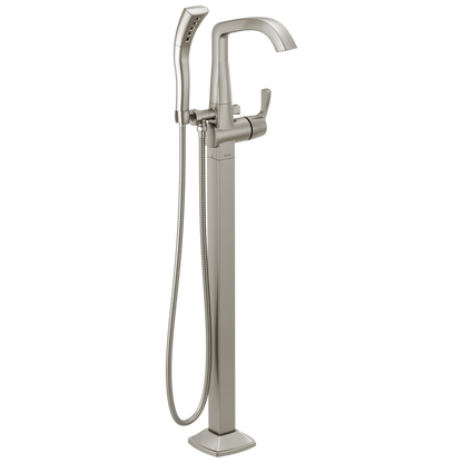 Delta Stryke T4777-PR Floor Mount Tub Filler Trim - Lumicoat Stainless