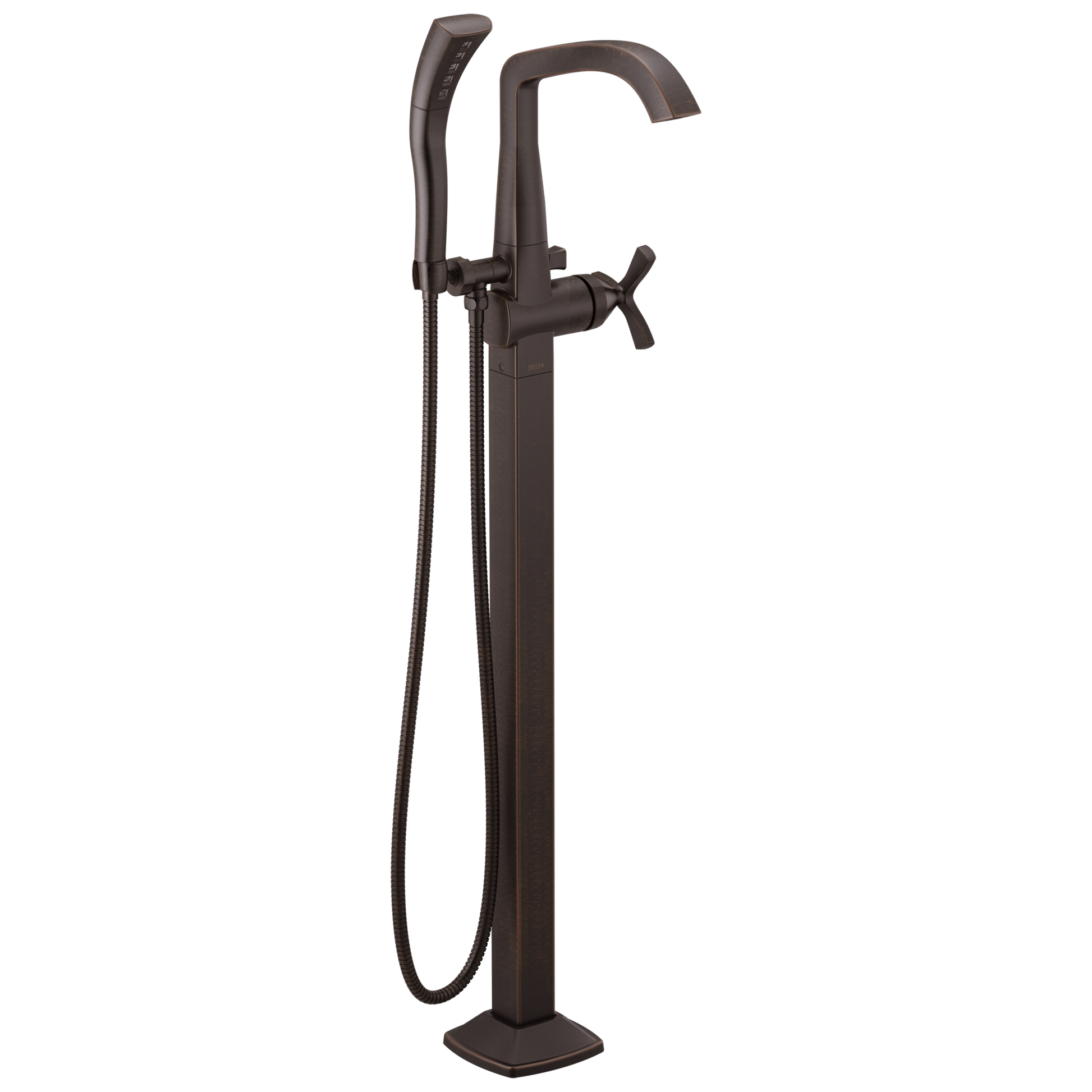 Single Handle Floor Mount Tub Filler Trim