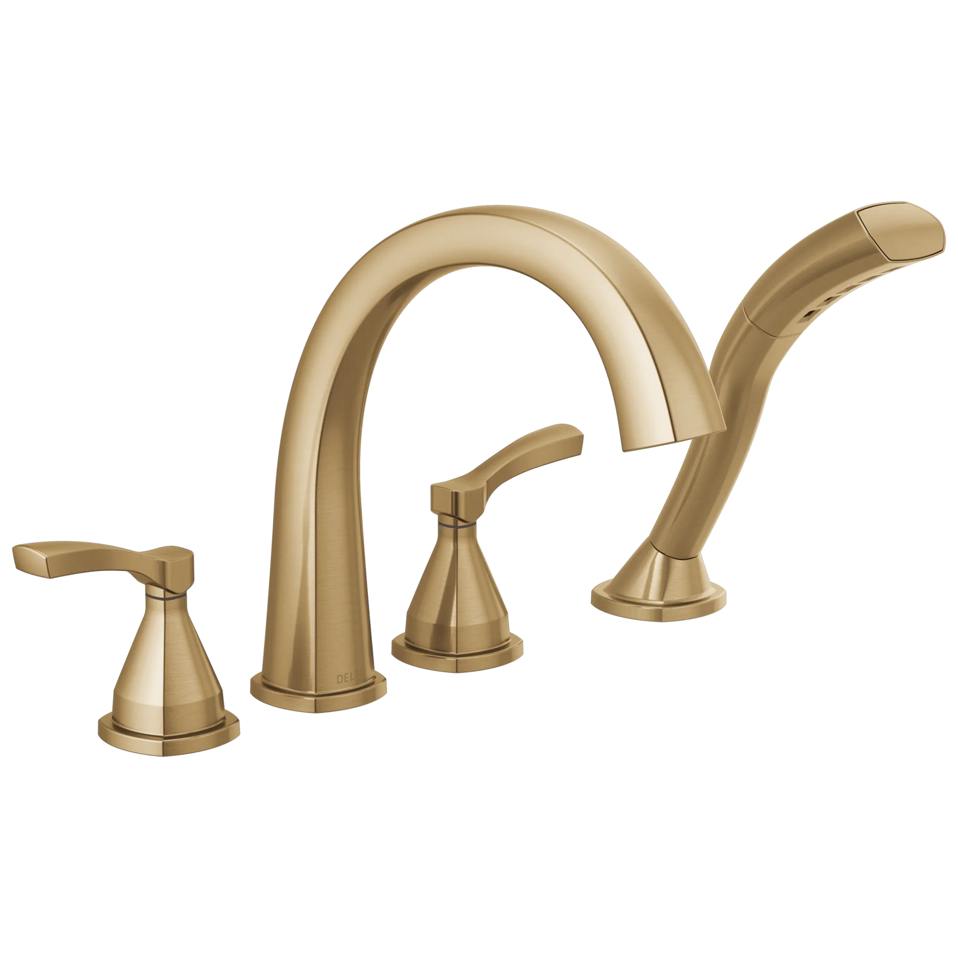 Delta Stryke T4777 Roman Tub Trim with Hand Shower - Lumicoat Champagne Bronze