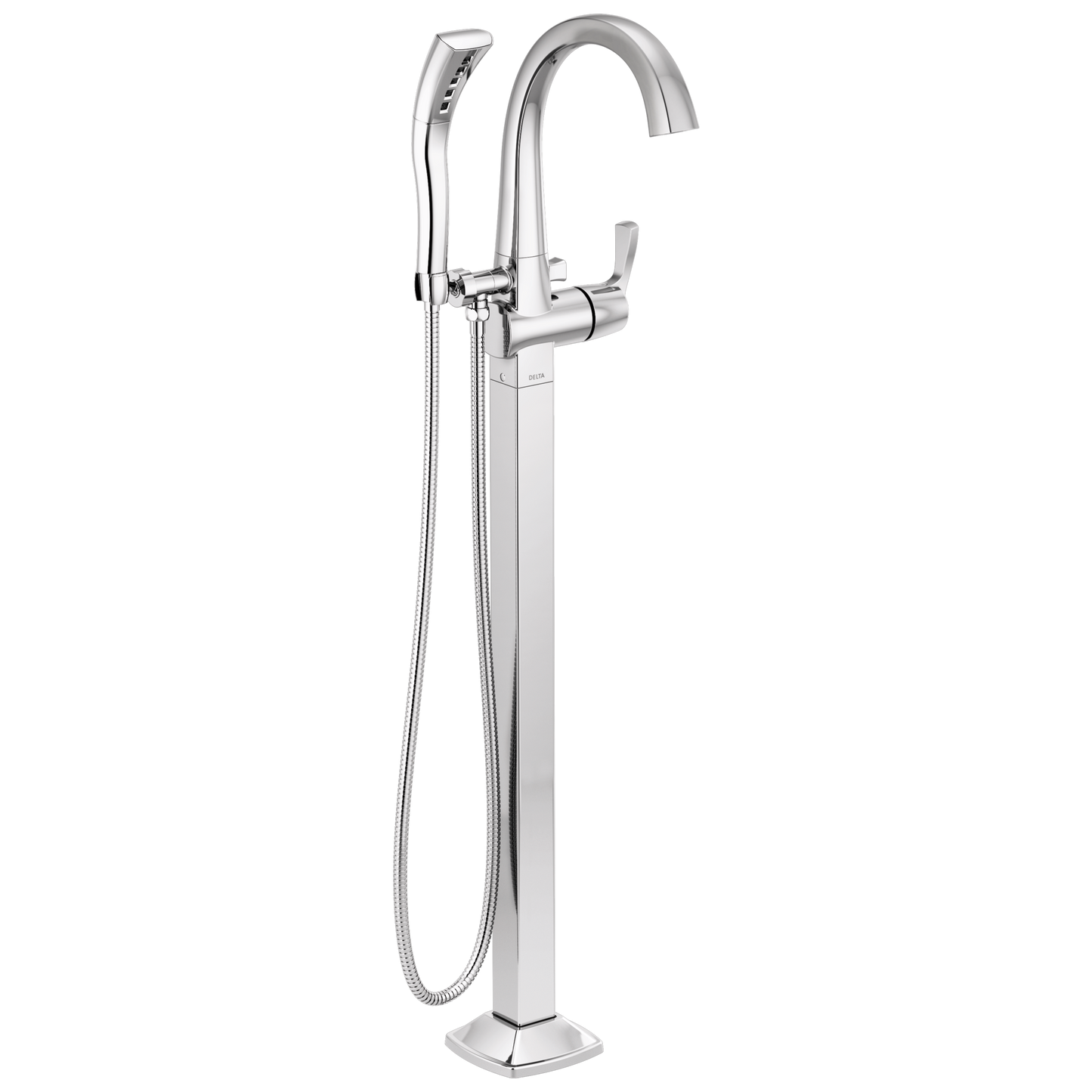 Delta Stryke T4777-PR Floor Mount Tub Filler Trim - Lumicoat Chrome