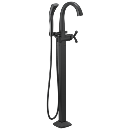 Single Handle Floor Mount Tub Filler Trim