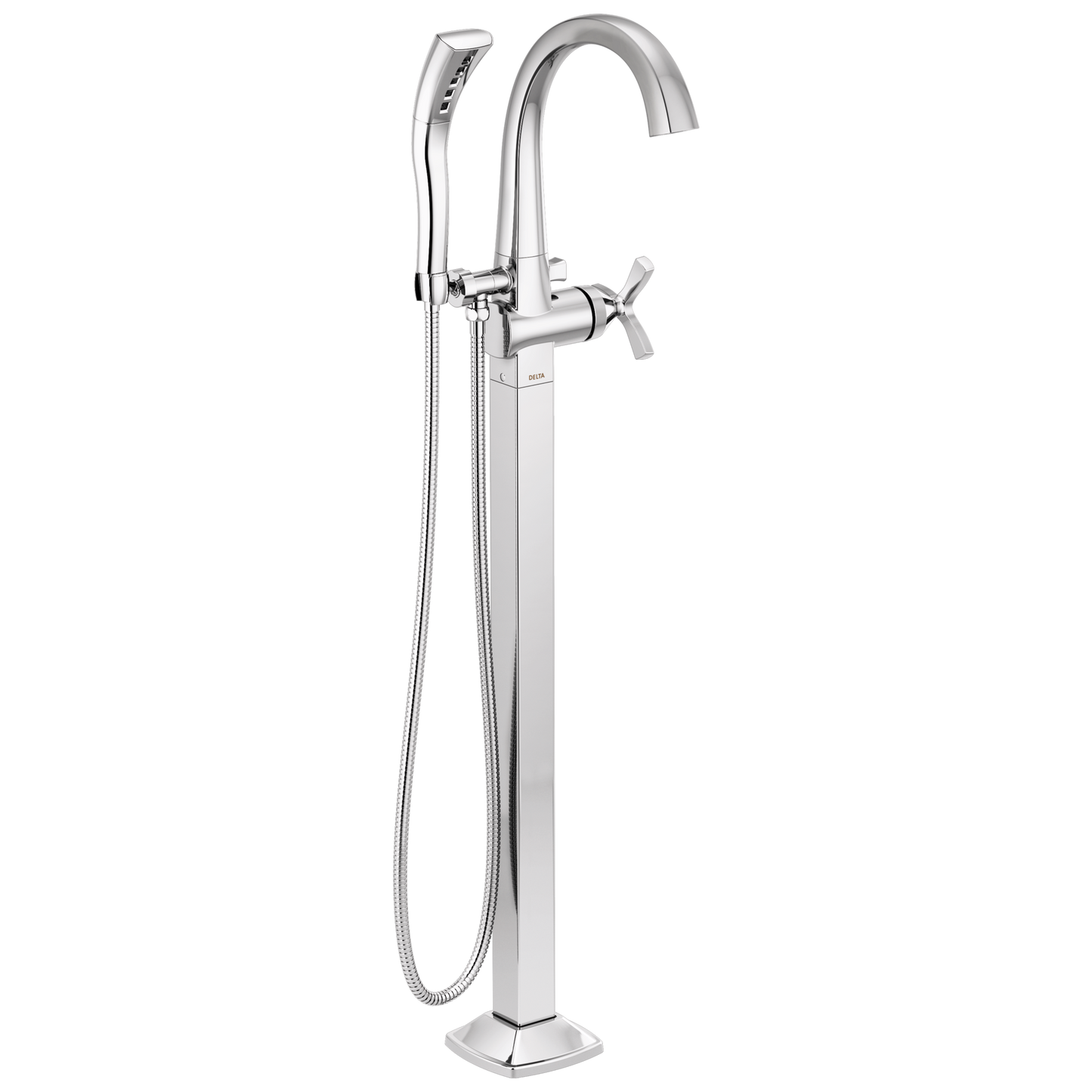 Delta Stryke T4777-PR Floor Mount Tub Filler Trim - Lumicoat Chrome