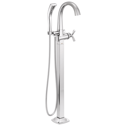 Delta Stryke T4777-PR Floor Mount Tub Filler Trim - Lumicoat Chrome