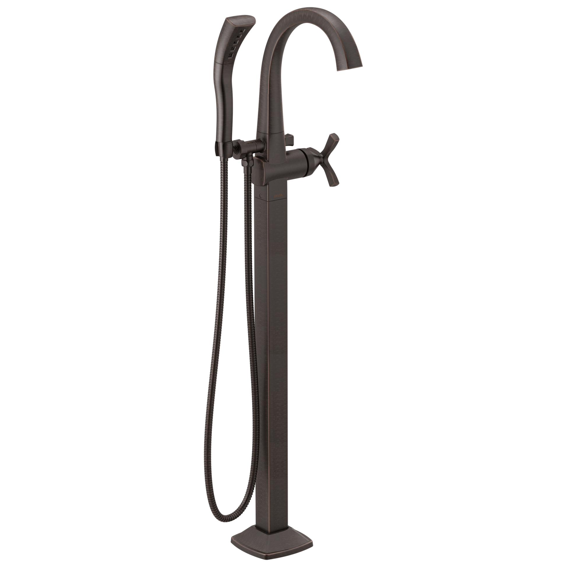 Single Handle Floor Mount Tub Filler Trim