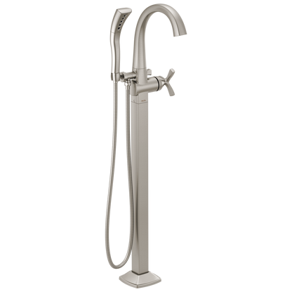 Delta Stryke T4777-PR Floor Mount Tub Filler Trim - Lumicoat Stainless
