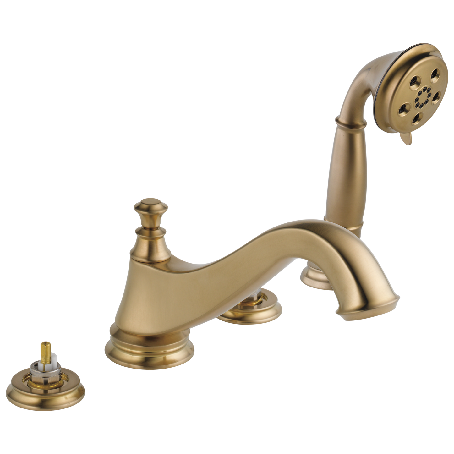 Delta T4795-LHP Cassidy Roman Tub Trim with Hand Shower - Low Arc Spout - Less Handles