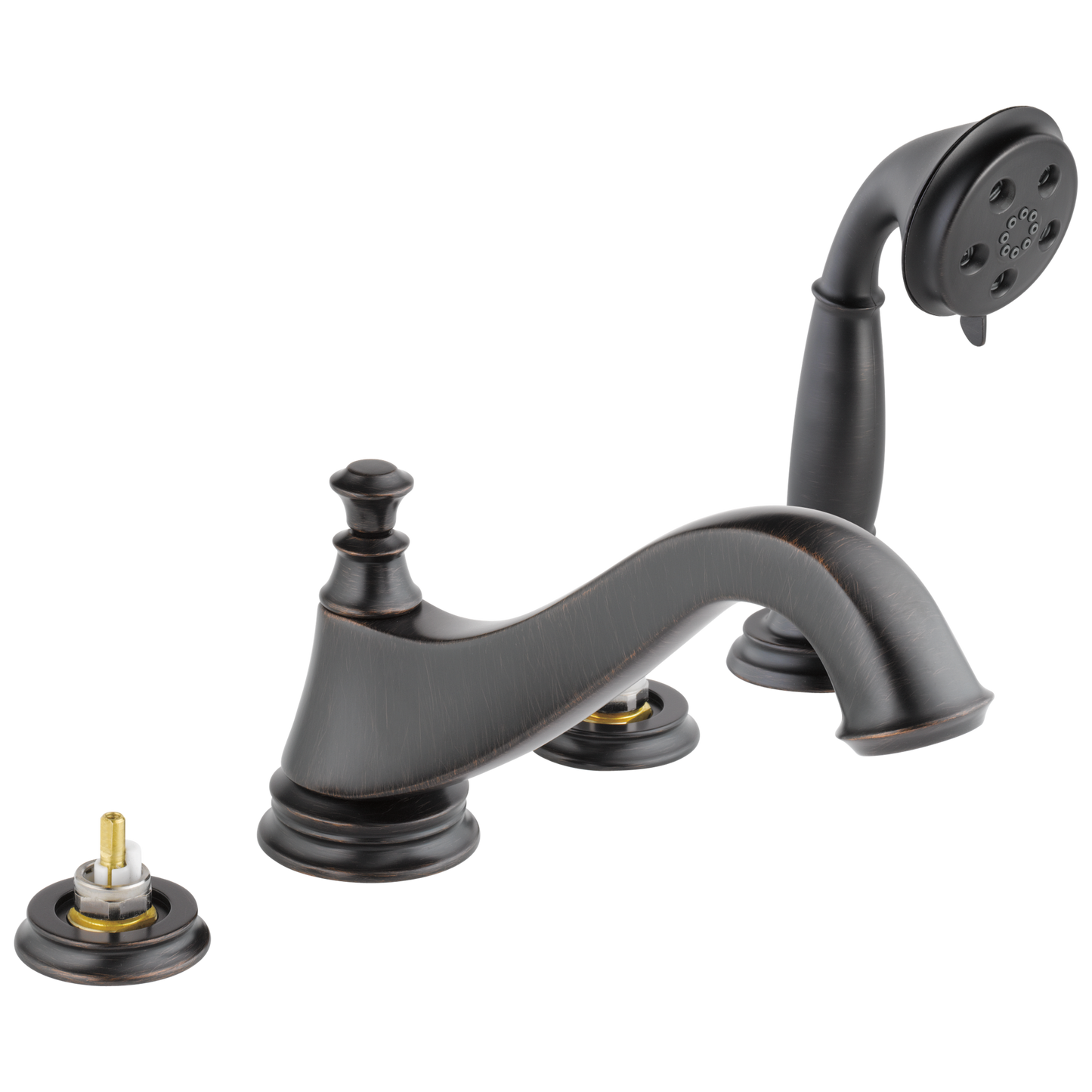 Delta T4795-LHP Cassidy Roman Tub Trim with Hand Shower - Low Arc Spout - Less Handles