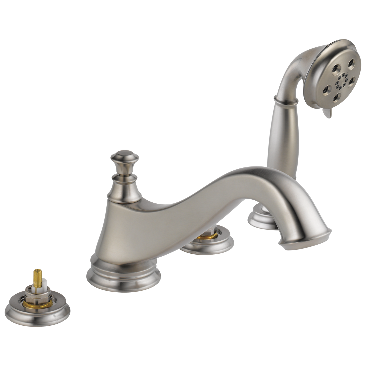Delta T4795-LHP Cassidy Roman Tub Trim with Hand Shower - Low Arc Spout - Less Handles