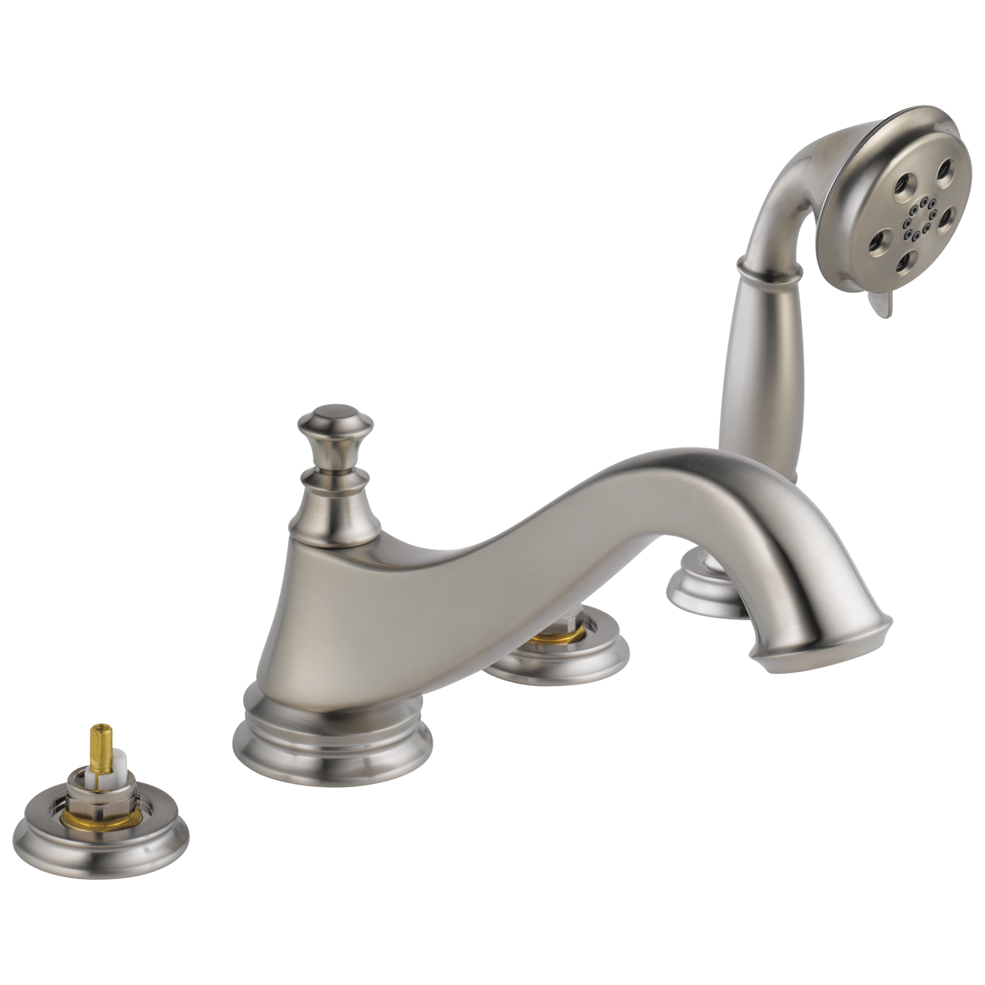 Delta T4795-LHP Cassidy Roman Tub Trim with Hand Shower - Low Arc Spout - Less Handles