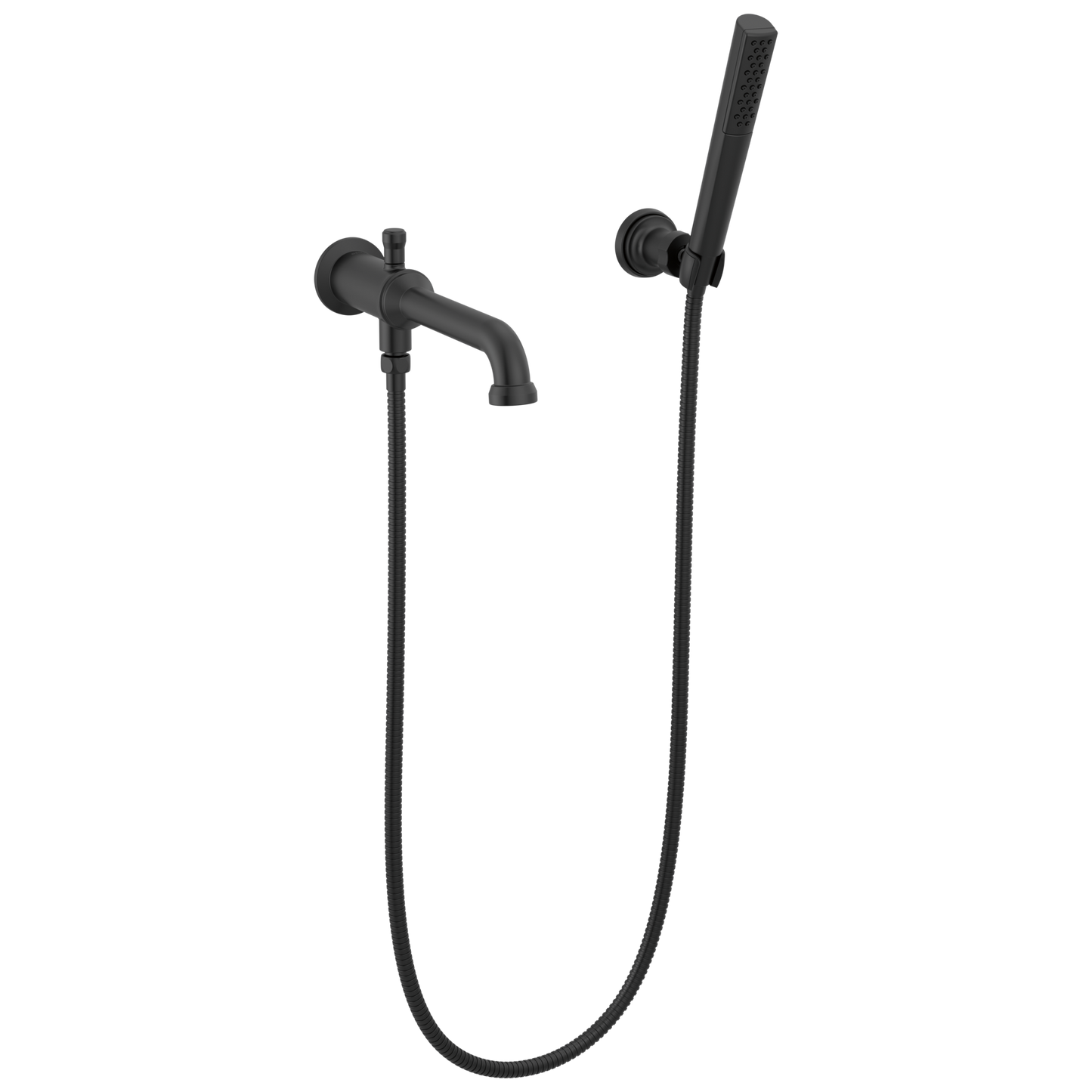 Wall Mount Tub Filler Trim with Hand Shower - Less Handles