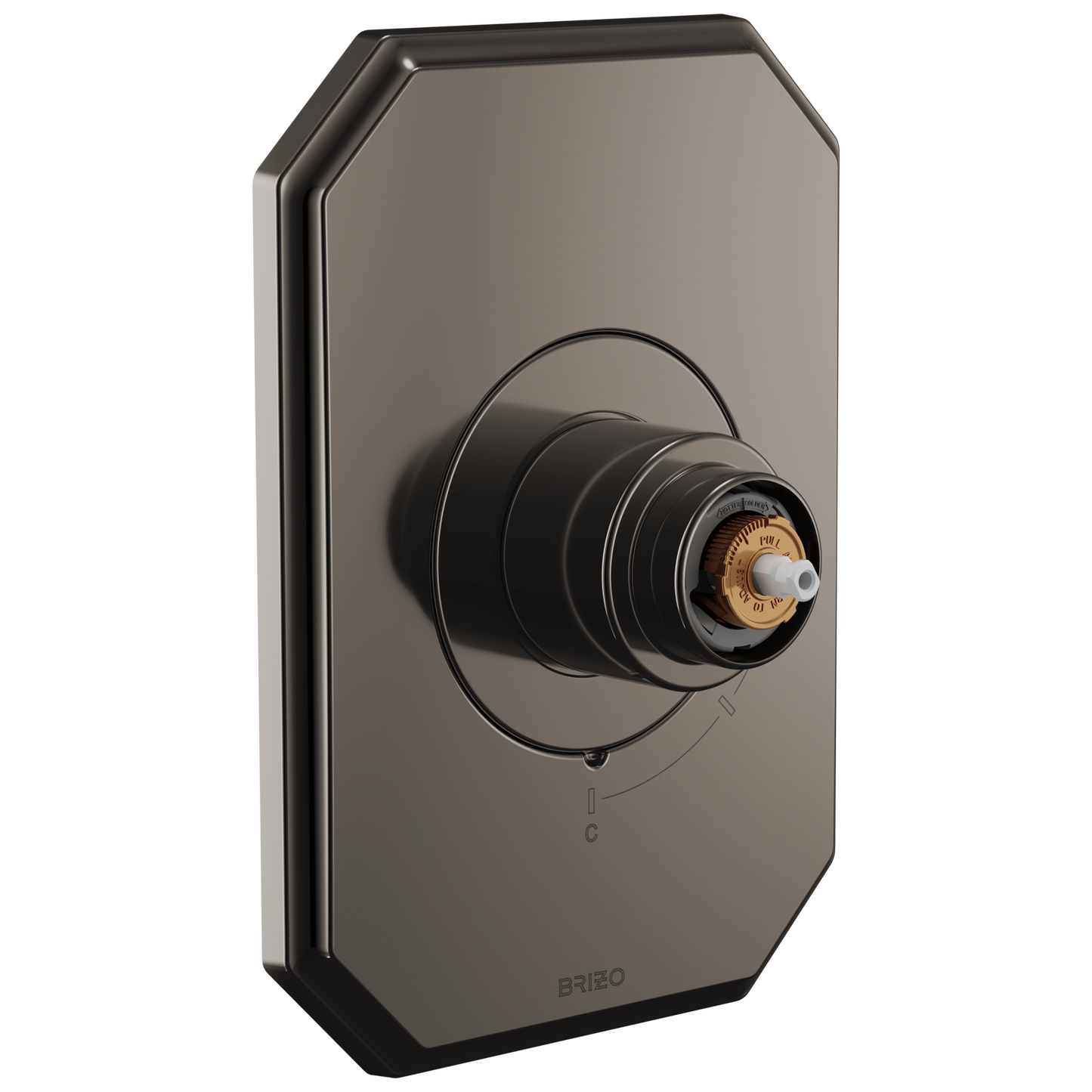 Brizo Beauclere T60P065 Pressure Balance Valve Only Trim - Less Handle - Brilliance Black Onyx