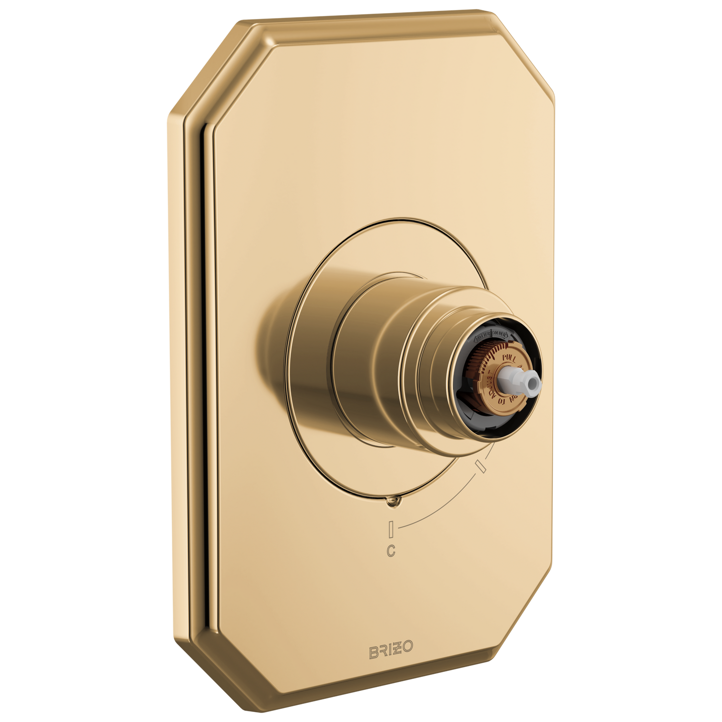 Brizo Beauclere T60P065 Pressure Balance Valve Only Trim - Less Handle - Polished Gold