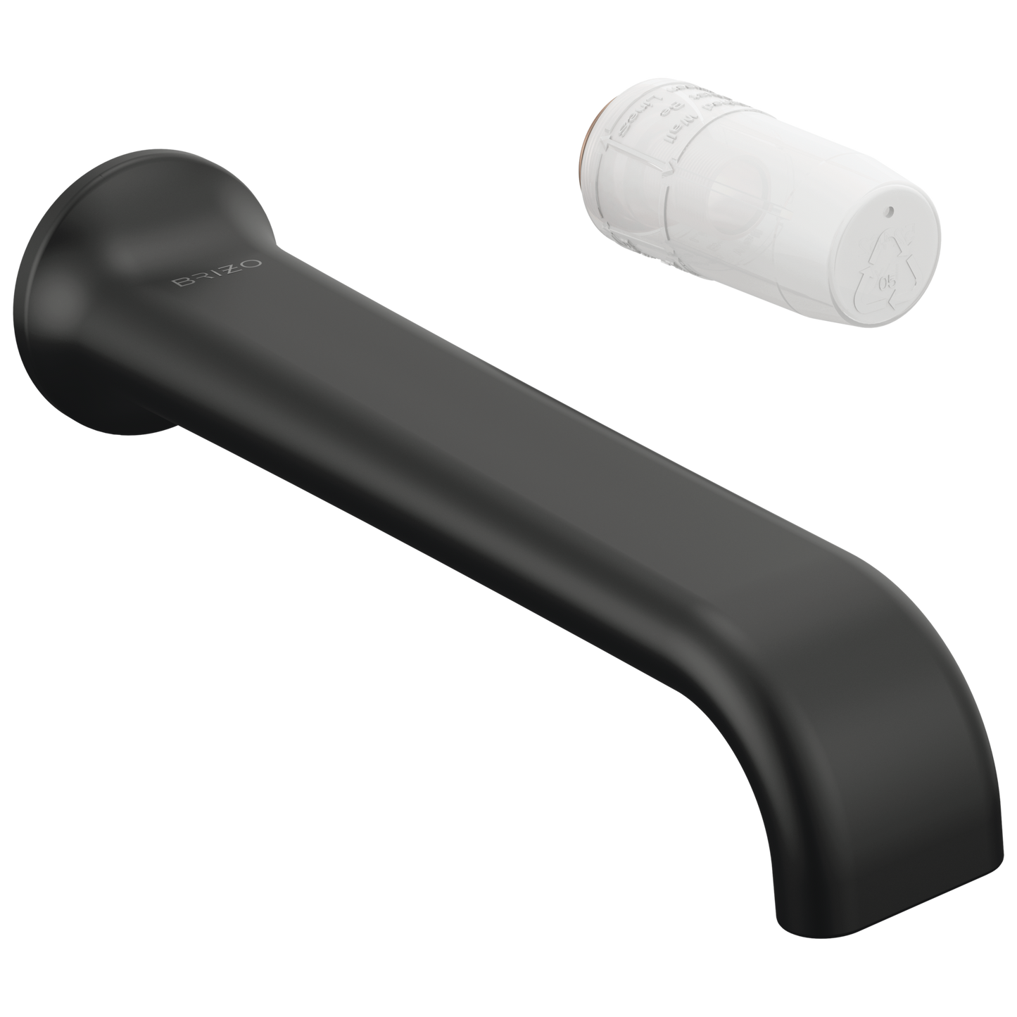 Brizo Allaria T65767LF Two-Hole, Single-Handle Wall Mount Lavatory Faucet - Less Handle 1.2 GPM - Matte Black
