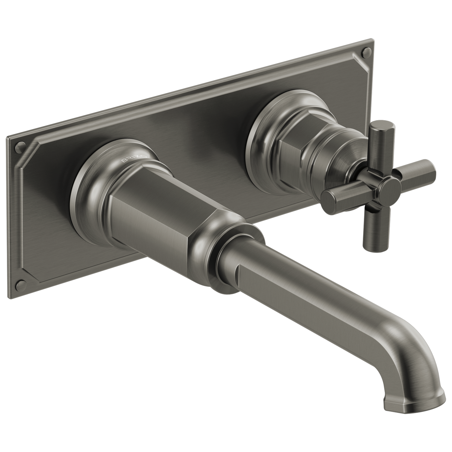 Brizo Invari T65776LF Two-Hole, Single-Handle Wall Mount Lavatory Faucet - Less Handle 1.2 GPM - Luxe Steel