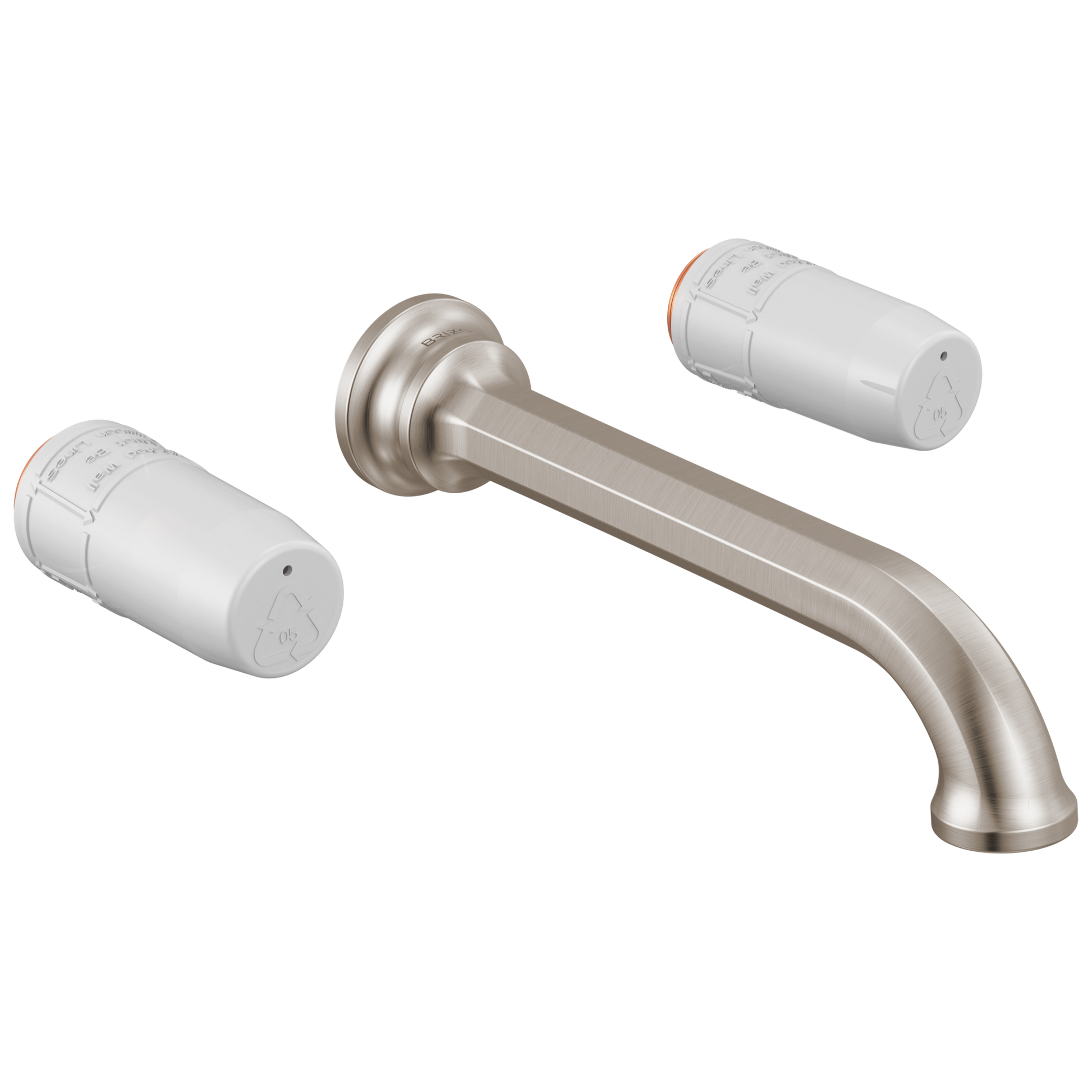 Brizo Beauclere T65865LF Two-Handle Wall Mount Lavatory Faucet - Less Handles 1.2 GPM - Luxe Nickel
