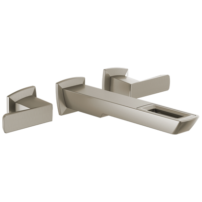 Brizo Brizo Vettis: Two-Handle Wall Mount Lavatory Faucet With Open-Flow Spout 1.2 GPM
