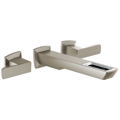 Brizo Brizo Vettis: Two-Handle Wall Mount Lavatory Faucet With Open-Flow Spout 1.2 GPM