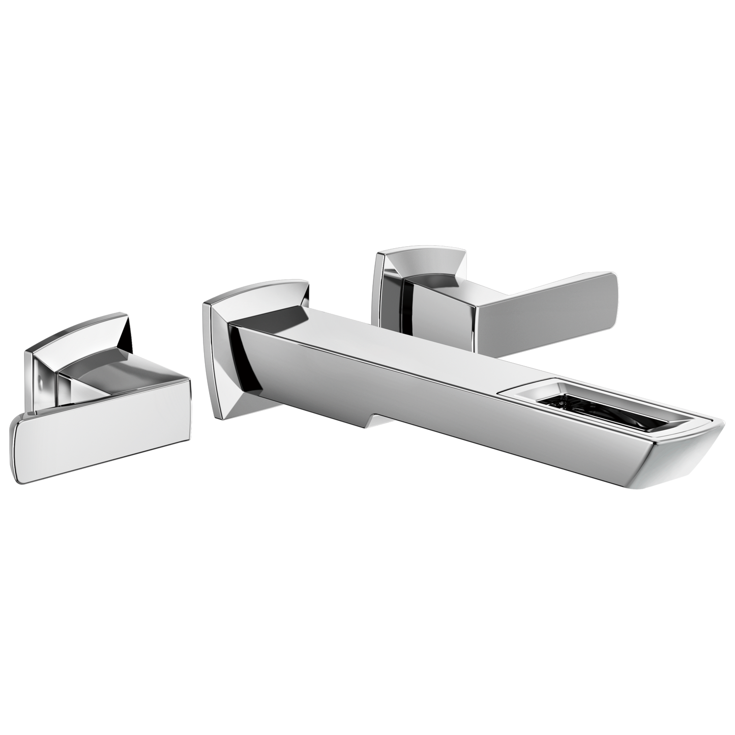 Brizo Brizo Vettis: Two-Handle Wall Mount Lavatory Faucet With Open-Flow Spout 1.2 GPM
