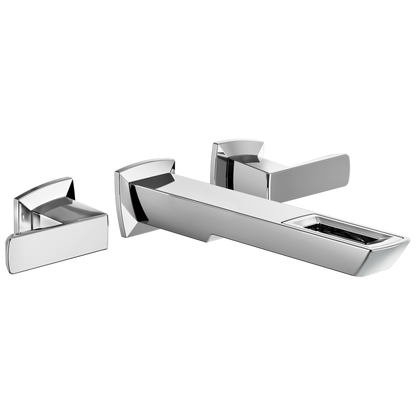 Brizo Brizo Vettis: Two-Handle Wall Mount Lavatory Faucet With Open-Flow Spout 1.2 GPM