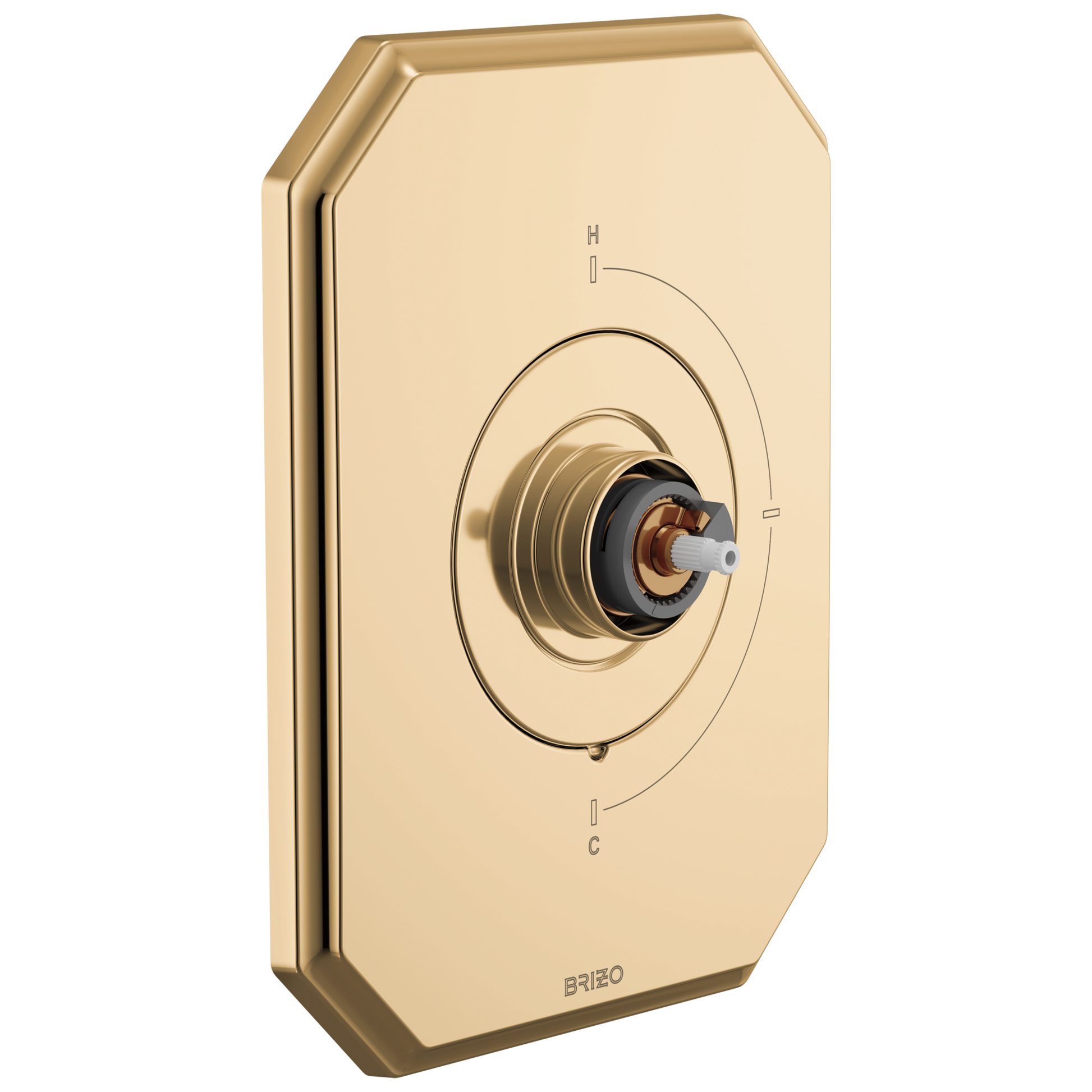 Brizo Beauclere T66T065 Sensori Thermostatic Valve Trim - Less Handle - Polished Gold