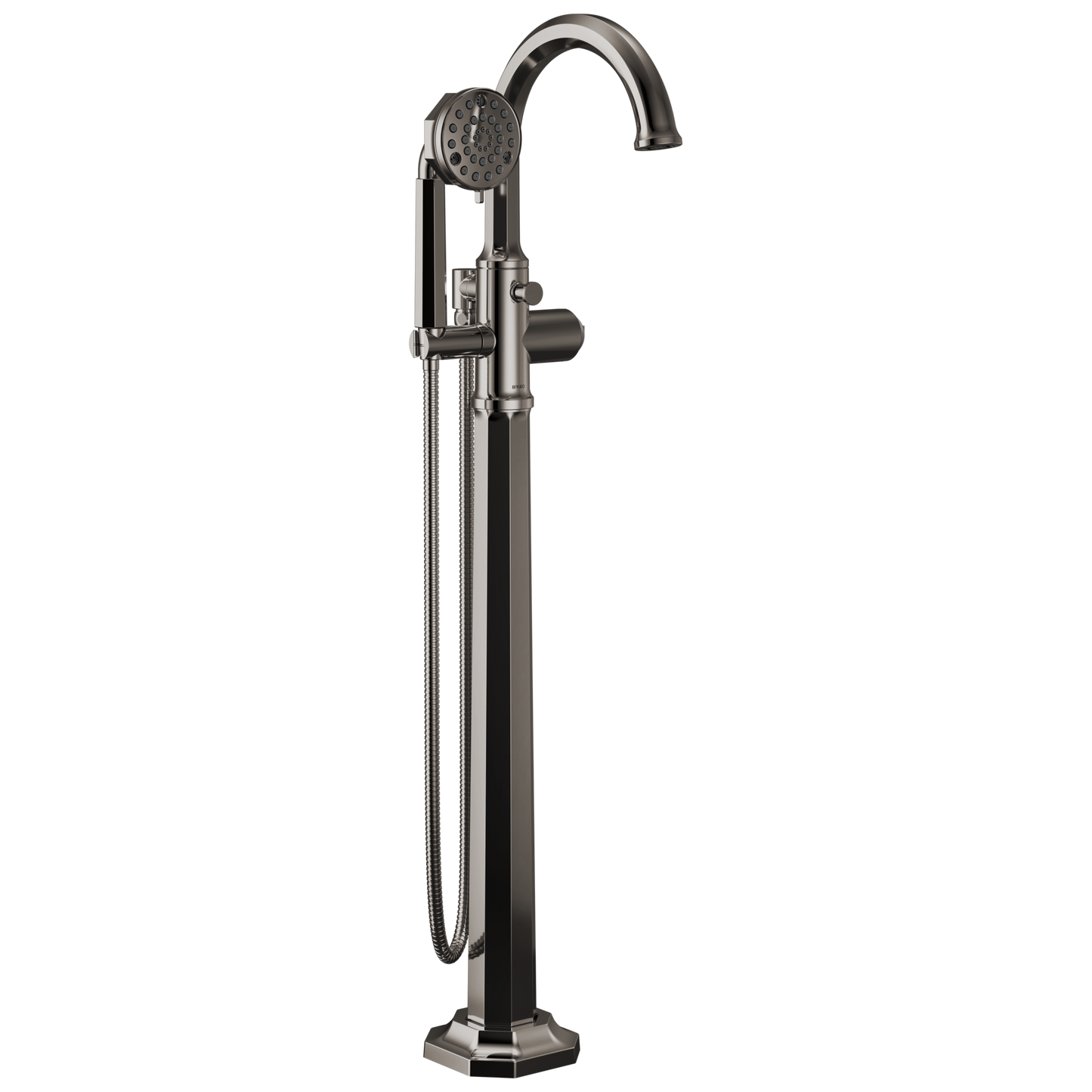 Brizo Beauclere T70165 Single-Handle Freestanding Tub Filler - Less Handle - Brilliance Black Onyx