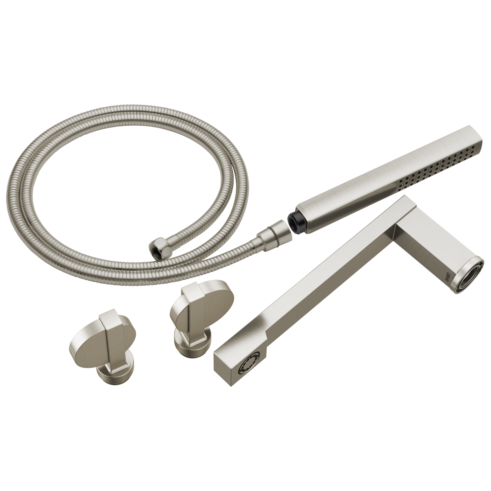 Brizo Frank Lloyd Wright T703100 Two-Handle Tub Filler Trim Kit with Lunar Handles - Luxe Nickel