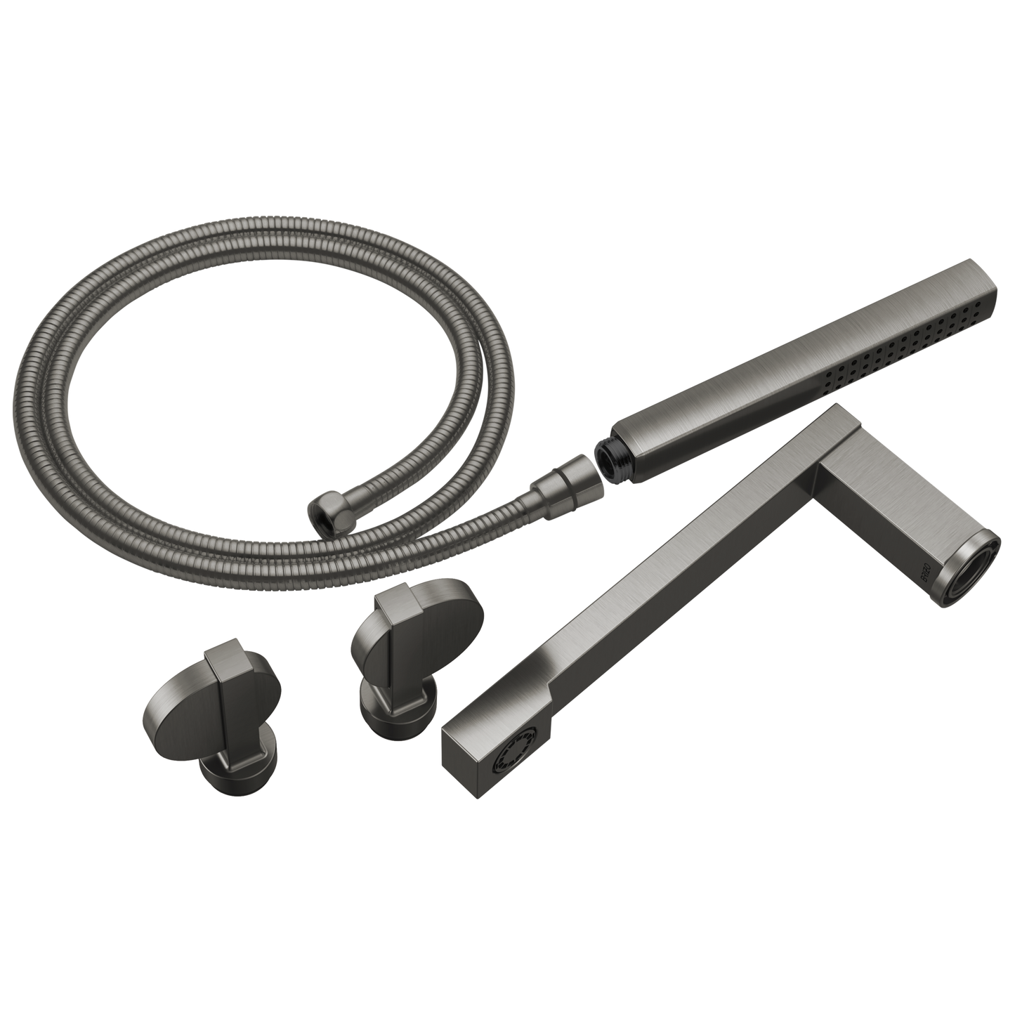 Brizo Frank Lloyd Wright T703100 Two-Handle Tub Filler Trim Kit with Lunar Handles - Luxe Steel