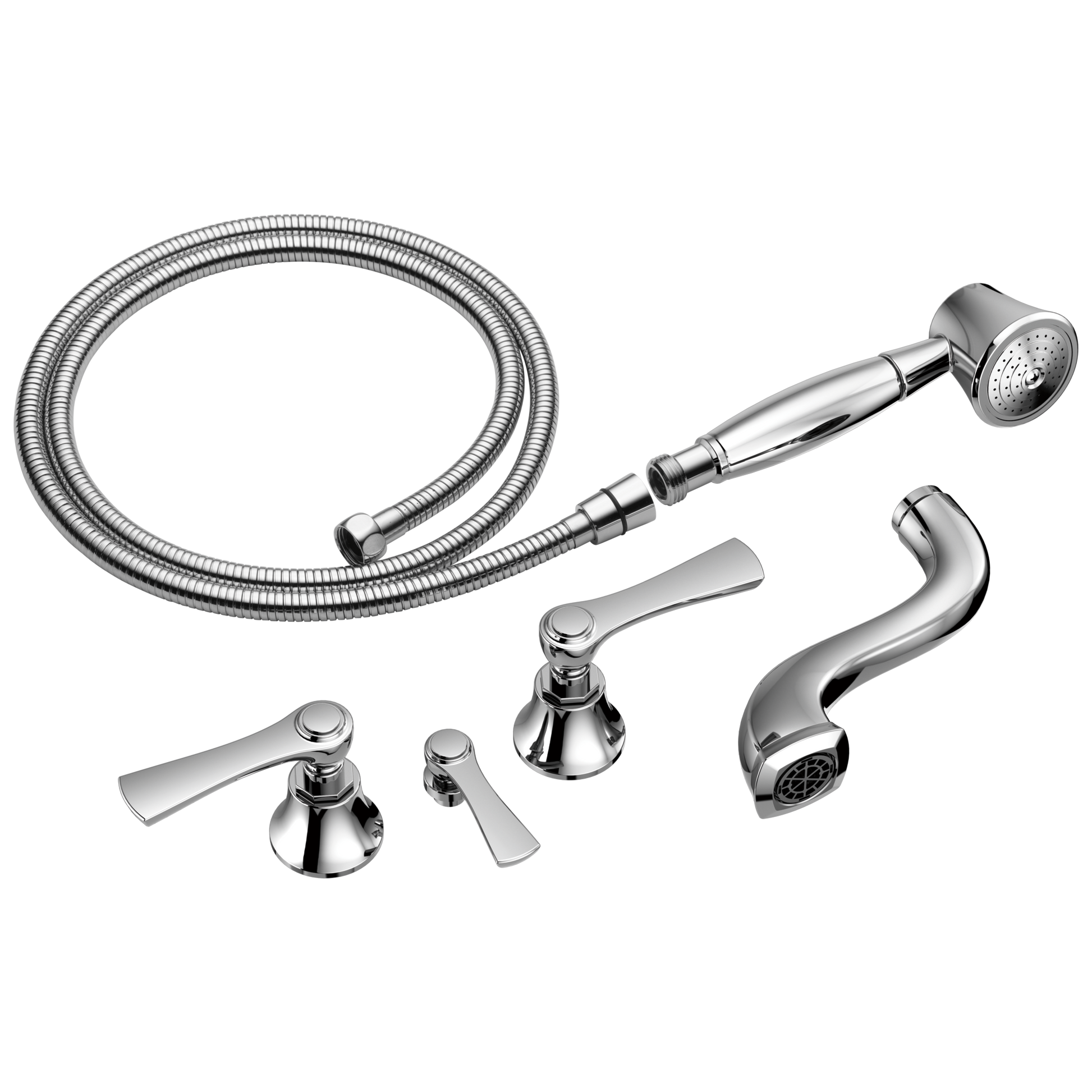 Two-Handle Tub Filler Trim Kit with Lever Handles